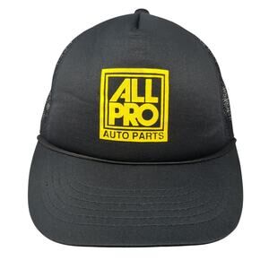 All Pro Auto Parts Snapback Trucker Hat Black Large Mesh Back Rope YoungAn Hat